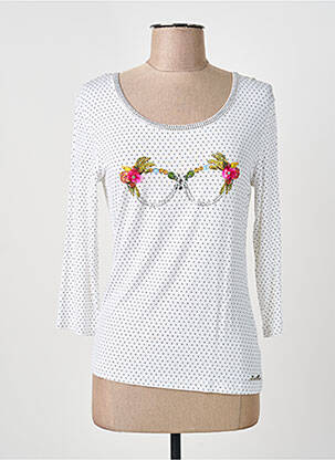 T-shirt manches 3/4 manches 3/4 blanc ANANKE femme
