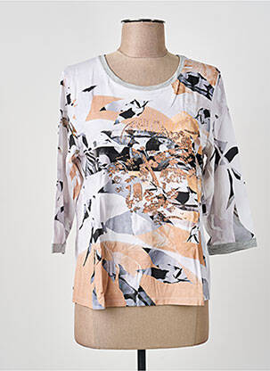 T-shirt imprimé fantaisie manches 3/4 blanc THOMAS RABE femme