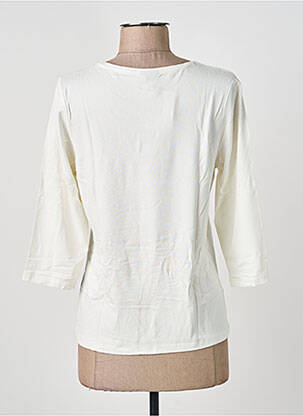 T-shirt manches 3/4 manches 3/4 blanc BARBARA LEBEK femme