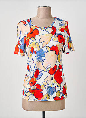 T-shirt imprimé fantaisie manches courtes blanc BARBARA LEBEK femme