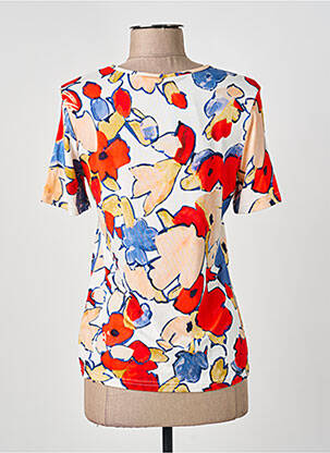 T-shirt imprimé fantaisie manches courtes blanc BARBARA LEBEK femme