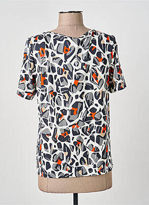 T-shirt imprimé fantaisie manches courtes bleu BARBARA LEBEK femme