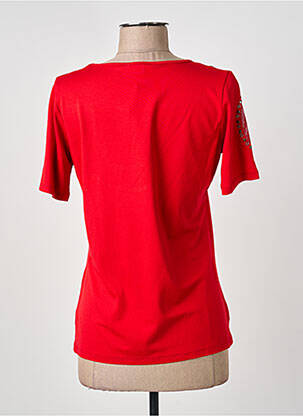 T-shirt stretch manches courtes rouge MERI & ESCA femme
