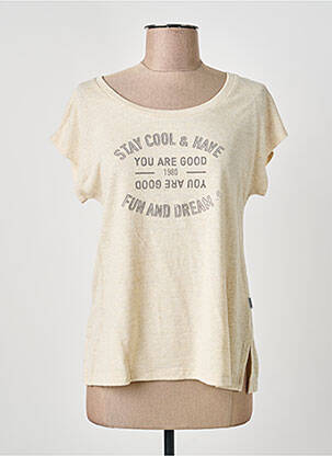 T-shirt coupe cintrée manches courtes beige ANANKE femme