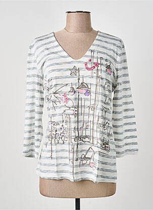 T-shirt blanc FRANK WALDER femme