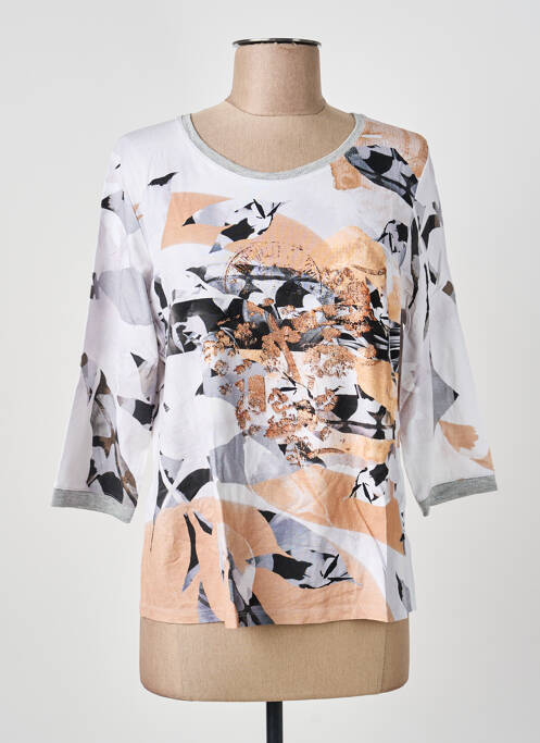 T-shirt manches 3/4 manches 3/4 blanc THOMAS RABE femme