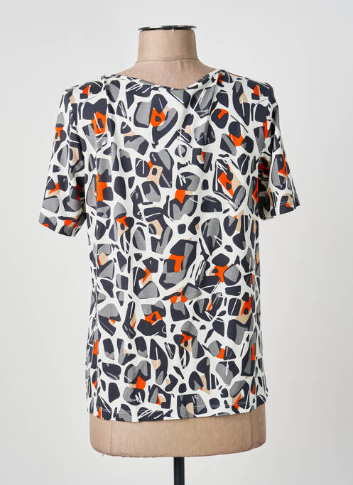 T-shirt imprimé fantaisie manches courtes bleu BARBARA LEBEK femme