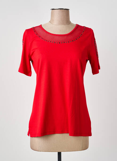 T-shirt stretch manches courtes rouge MERI & ESCA femme