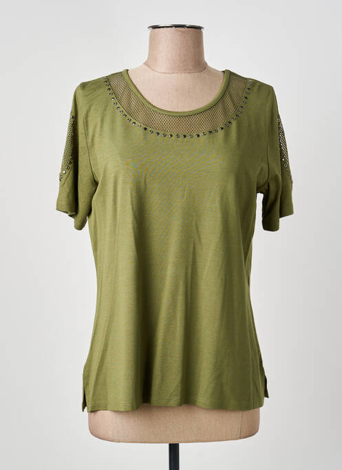 T-shirt stretch manches courtes vert MERI & ESCA femme