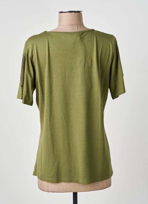 T-shirt stretch manches courtes vert MERI & ESCA femme