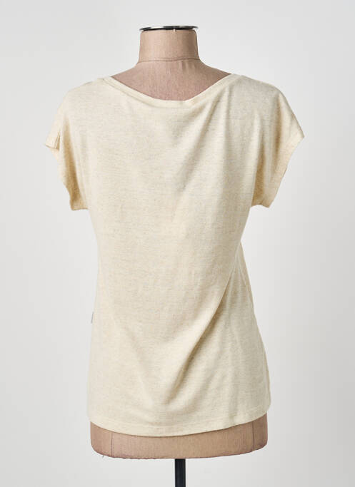 T-shirt coupe cintrée manches courtes beige ANANKE femme