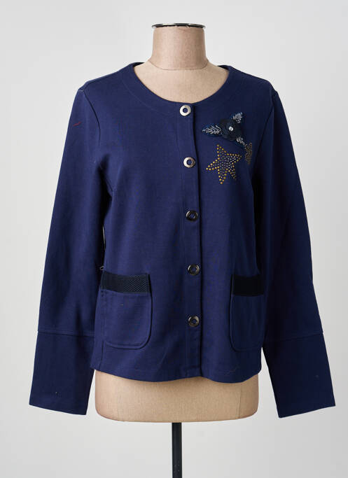 Veste casual col rond bleu BETTY BARCLAY femme