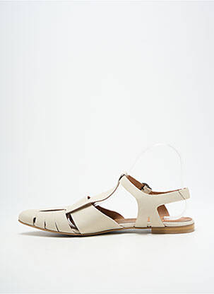 Sandales/nu pieds chiquet talon plat jusqu'à 3cm beige HEINE femme