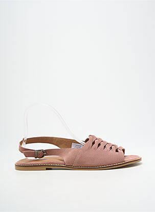 Sandales/nu pieds chiquet talon plat jusqu'à 3cm rose HEINE femme