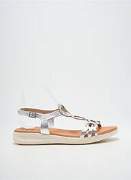Sandales/nu pieds fermeture boucle(s) talon plat jusqu'à 3cm argent HEINE femme