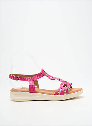 Sandales/nu pieds fermeture boucle(s) talon plat jusqu'à 3cm rose HEINE femme