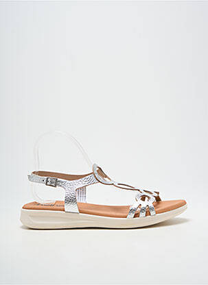 Sandales/nu pieds fermeture boucle(s) talon plat jusqu'à 3cm argent HEINE femme