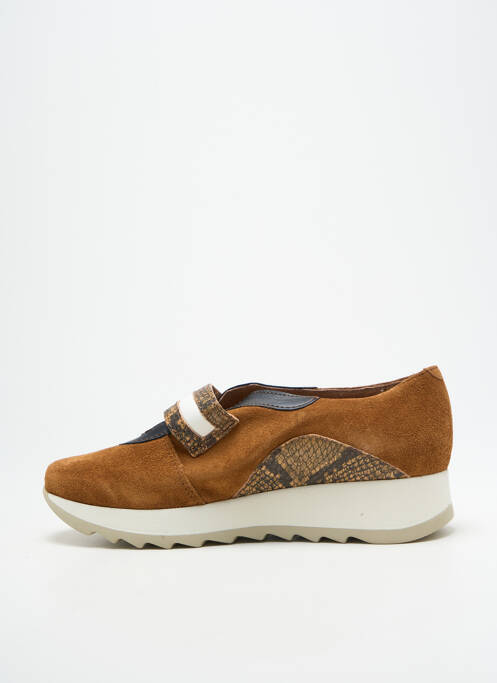 Baskets nubuck talon de 4 à 6cm marron HEINE femme