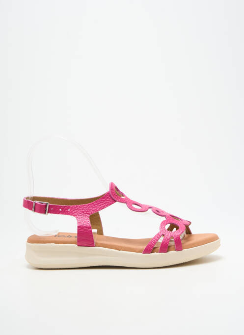 Sandales/nu pieds fermeture boucle(s) talon plat jusqu'à 3cm rose HEINE femme