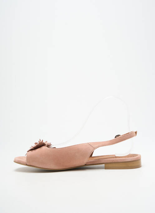 Sandales/nu pieds chiquet talon plat jusqu'à 3cm rose HEINE femme