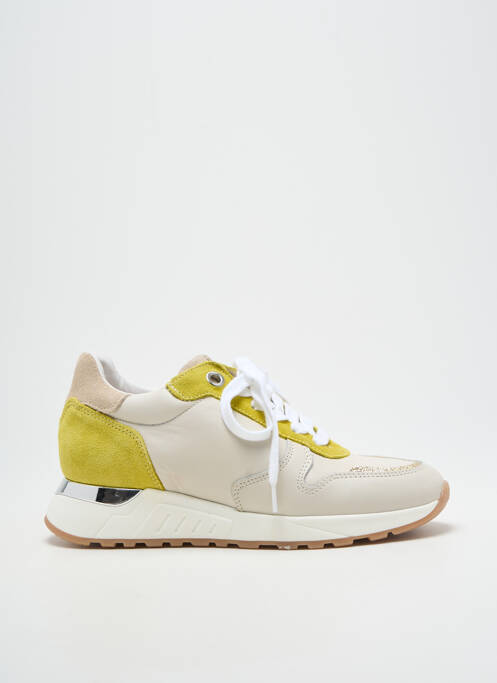 Baskets bout rond talon plat jusqu'à 3cm jaune HEINE femme