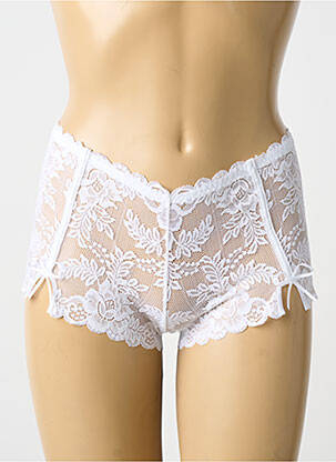Shorty tissage dentelle blanc PIEGE femme
