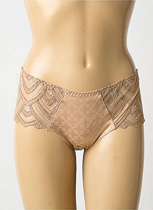 Shorty tissage satiné marron LOUISA BRACQ femme