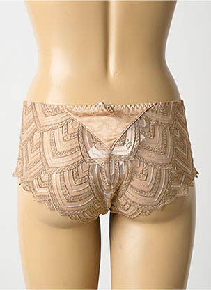 Shorty tissage satiné marron LOUISA BRACQ femme
