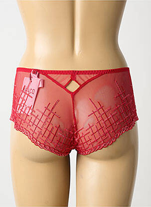 Shorty légère et transparente rouge LOUISA BRACQ femme