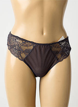 Tanga légère et transparente gris SIMONE PERELE femme