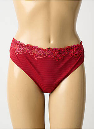 Tanga stretch rouge LOUISA BRACQ femme