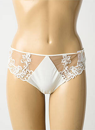 Tanga légère et transparente blanc SIMONE PERELE femme