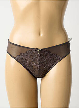 String stretch marron LINGADORE femme