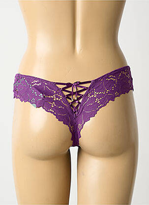 Tanga stretch violet LINGADORE femme