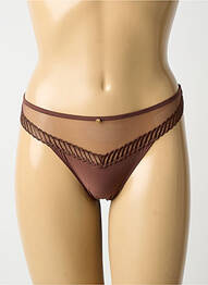 String tissage popeline marron AUBADE femme