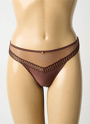 String tissage popeline marron AUBADE femme