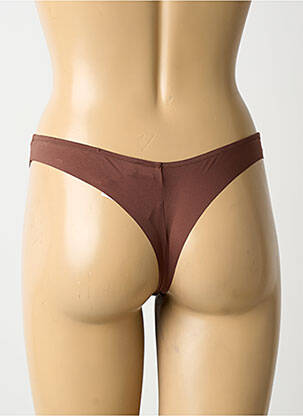 String tissage popeline marron AUBADE femme