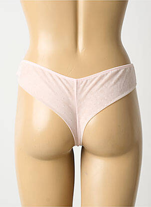 String tissage popeline rose LINGADORE femme