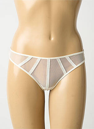 String légère et transparente blanc IMPLICITE femme