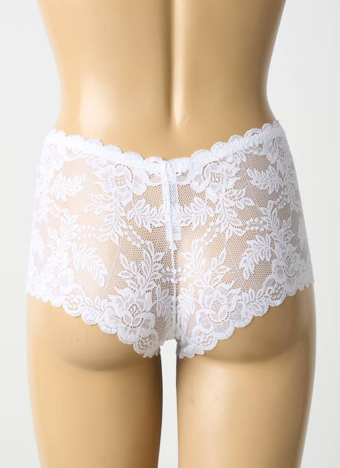 Shorty tissage dentelle blanc PIEGE femme