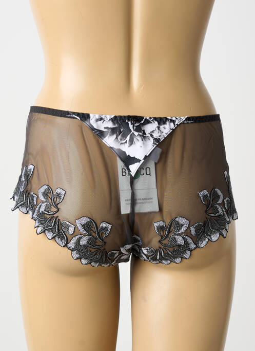 Shorty légère et transparente noir LOUISA BRACQ femme