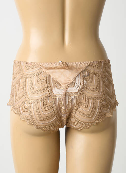 Shorty tissage satiné marron LOUISA BRACQ femme
