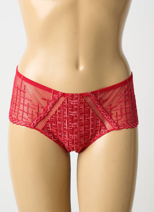 Shorty légère et transparente rouge LOUISA BRACQ femme