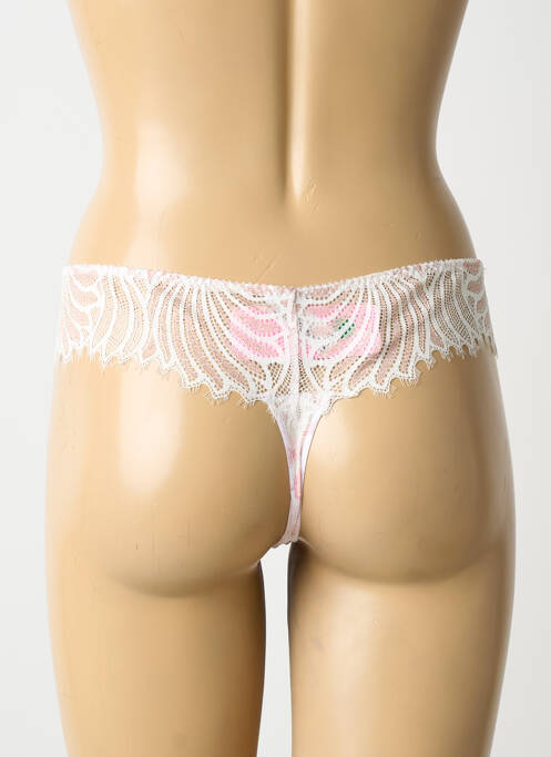 Tanga stretch blanc ANTIGEL femme