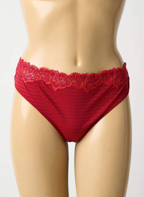 Tanga stretch rouge LOUISA BRACQ femme