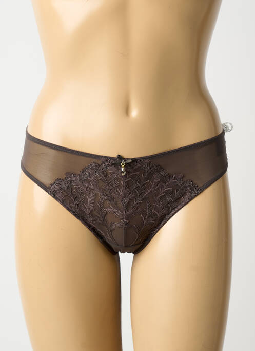 String stretch marron LINGADORE femme