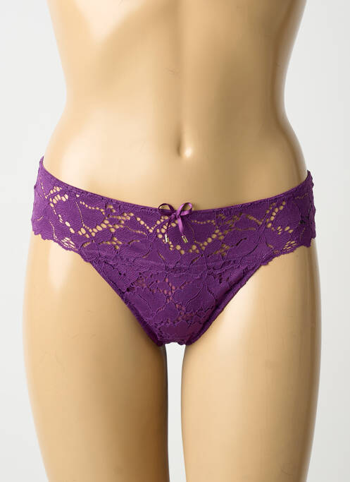 Tanga stretch violet LINGADORE femme