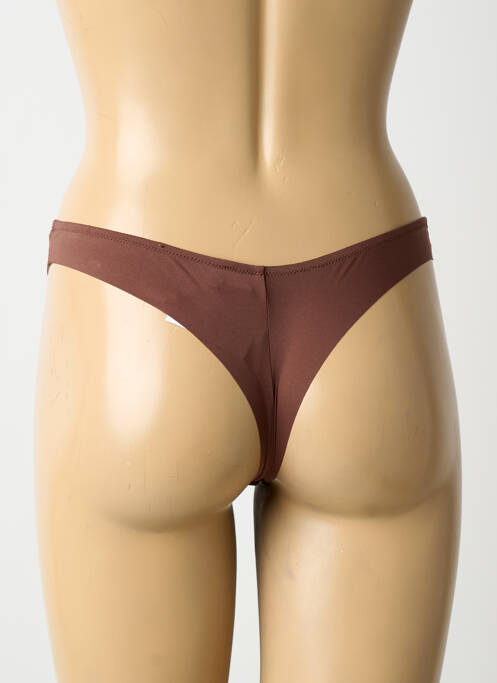 String tissage popeline marron AUBADE femme