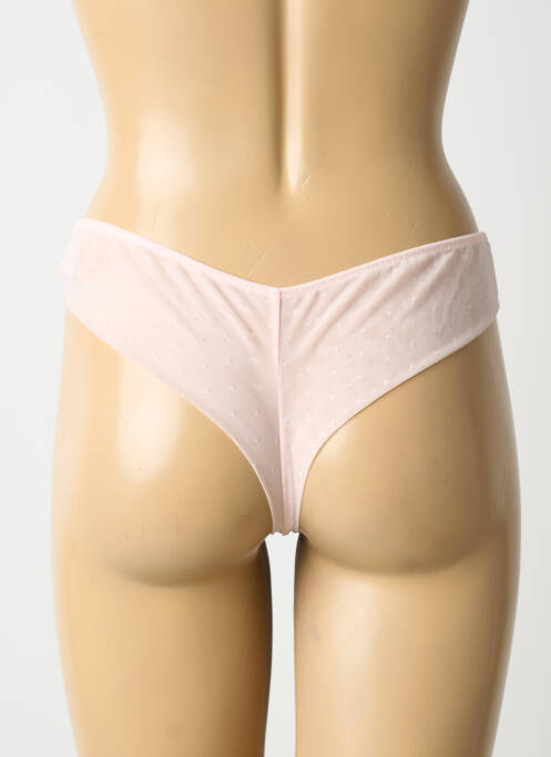 String tissage popeline rose LINGADORE femme