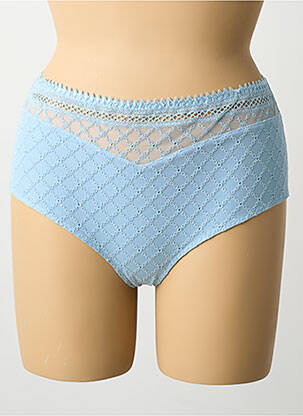 Culotte haute stretch bleu LOUISA BRACQ femme